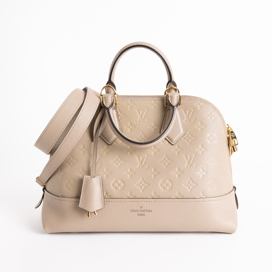 Authentic Louis Vuitton Empreinte Neo Alma PM Creme Handbag Shoulder Bag