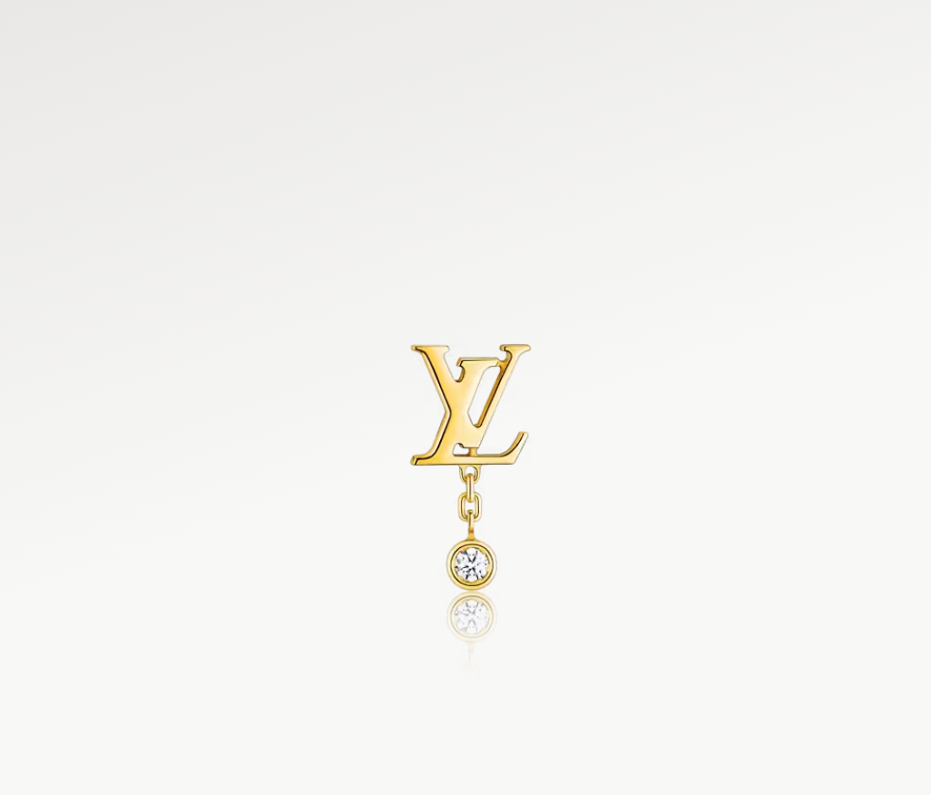 Shop Louis Vuitton Idylle blossom lv pendant, pink gold and
