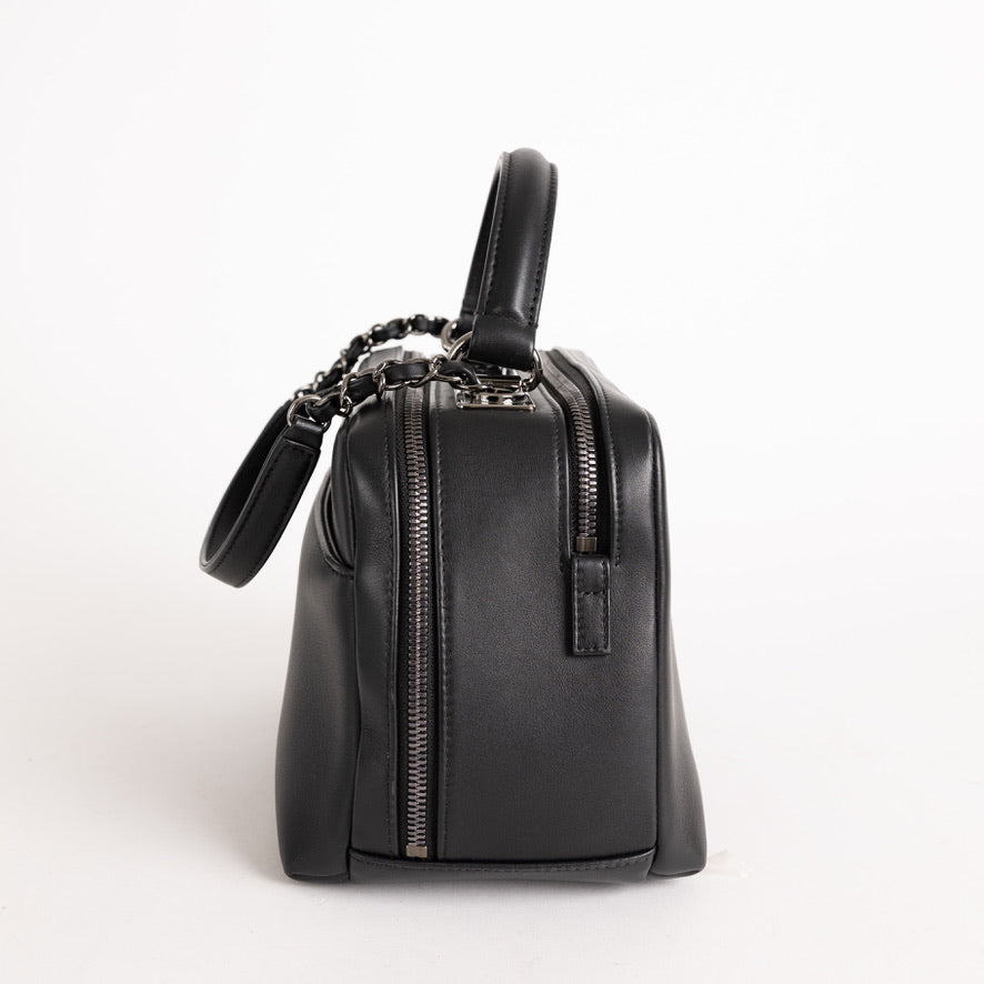 Chanel Trendy Calfskin Bowling Bag Black