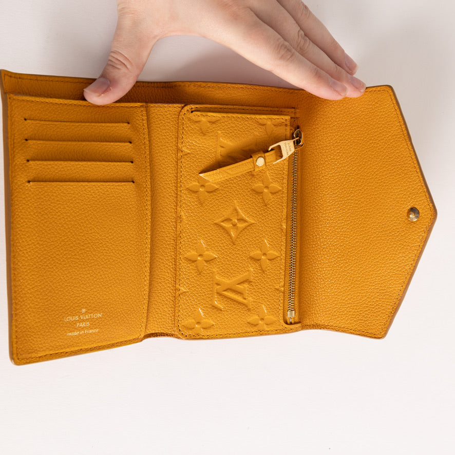 Louis Vuitton Yellow Empreinte Zippy Wallet