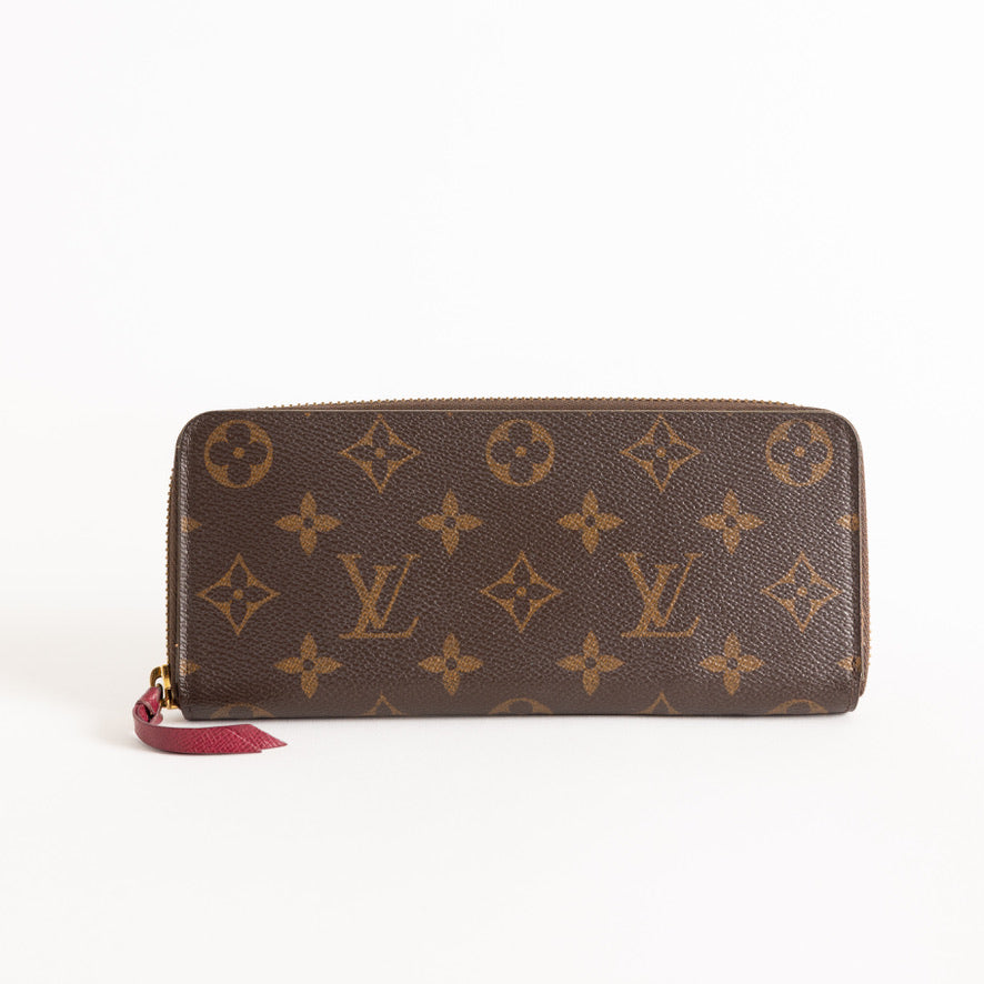 Louis Vuitton Clemence Wallet Monogram Fuschia