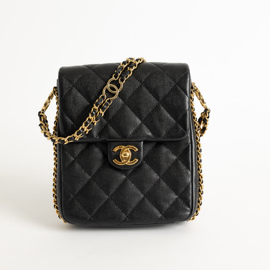 Chanel CC You Flap Bag Black Caviar – Now You Glow