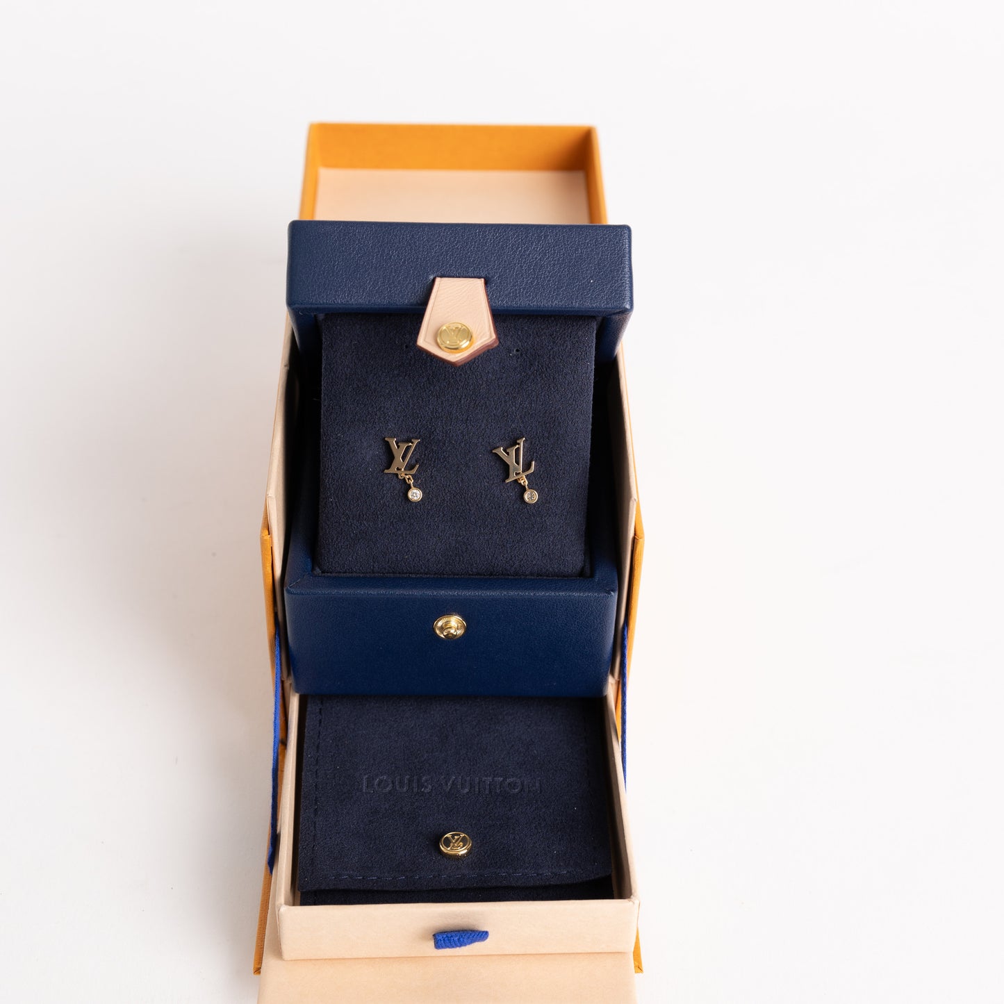 Louis Vuitton Idylle Blossom LV Ear Studs, Yellow Gold And Diamond