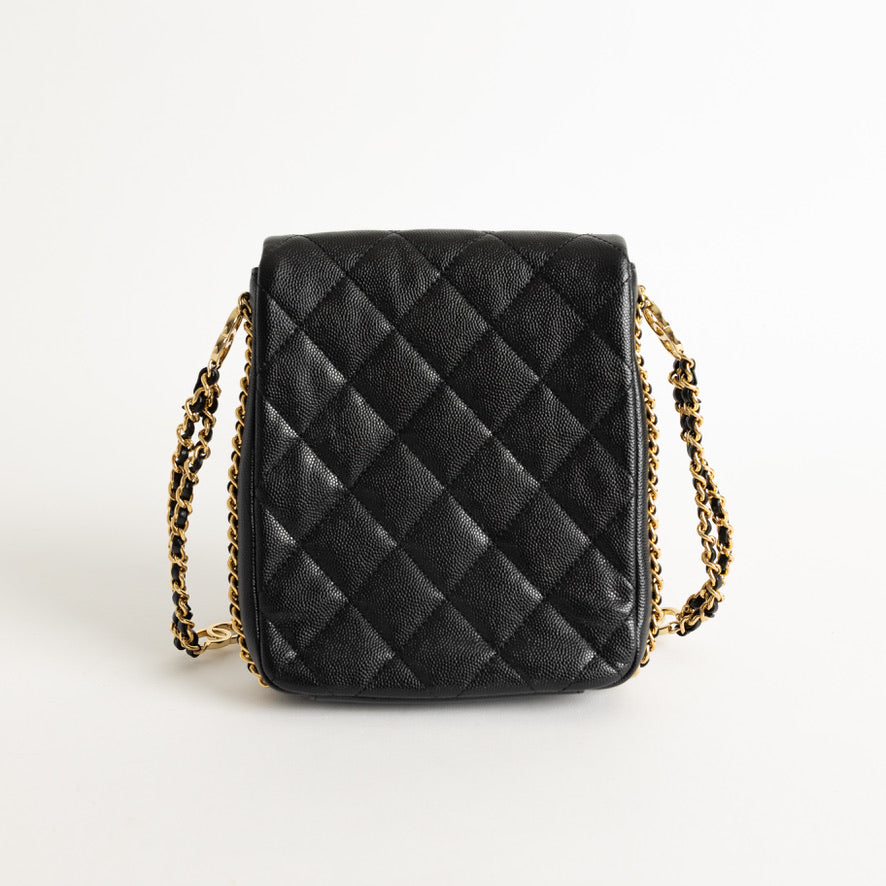 Chanel CC You Flap Bag Black Caviar – Now You Glow