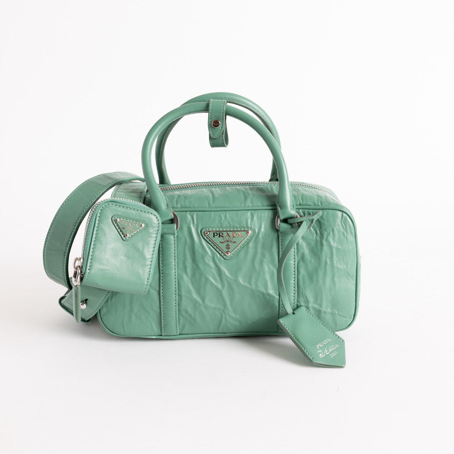 Prada Napa Leather Top-Handle Bag - ShopStyle