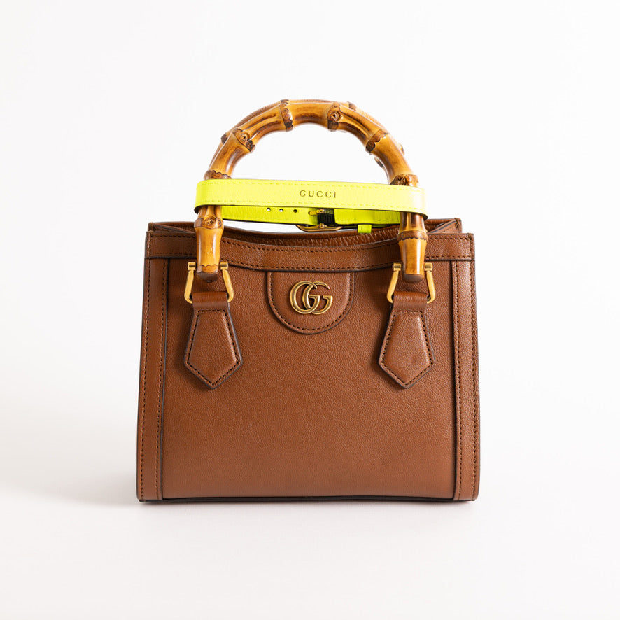 Gucci Diana small tote bag in orange leather