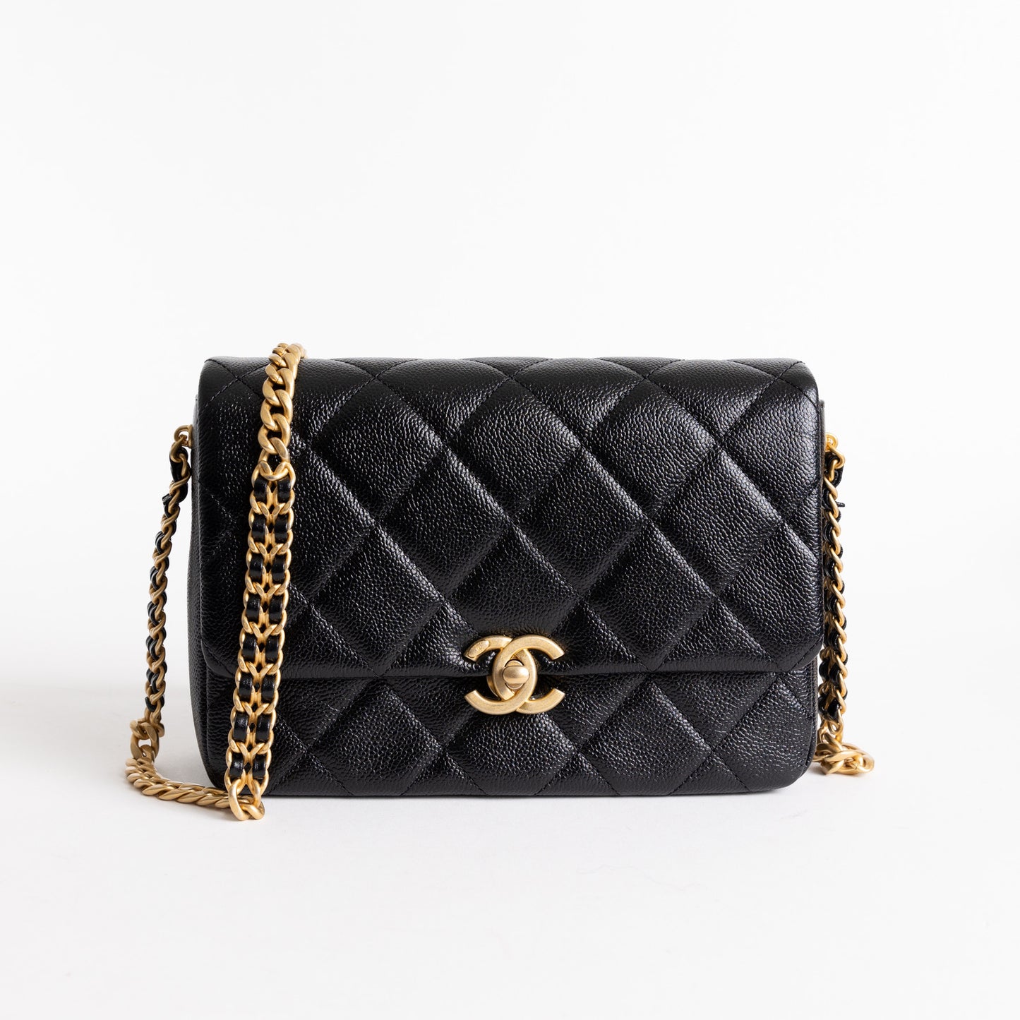 Chanel Caviar Quilted Small Melody Flap Black