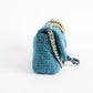Chanel 19 Small Turquoise Blue Tweed
