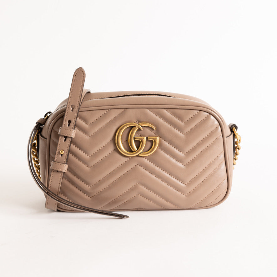 Gucci Marmont Camera Bag Beige