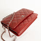Chanel Wallet on Chain, Red Lambskin