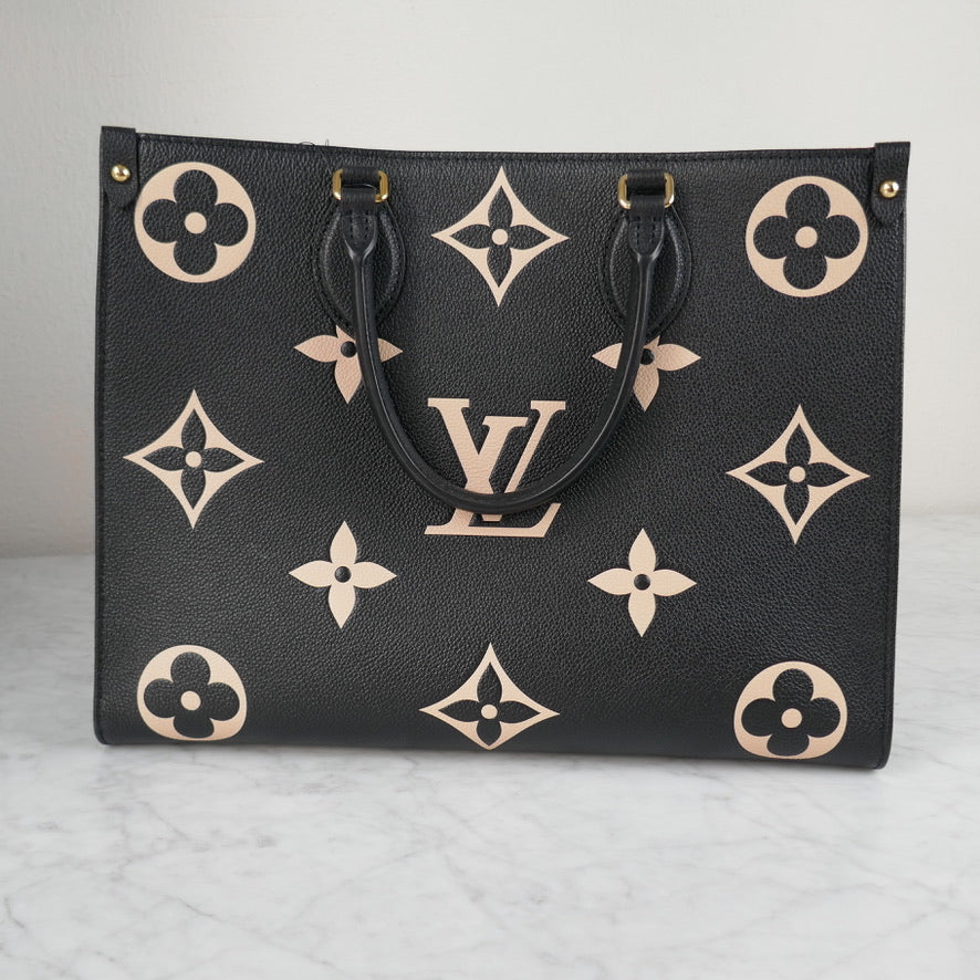 Louis Vuitton OnTheGo MM, Bicolor Black Empreinte