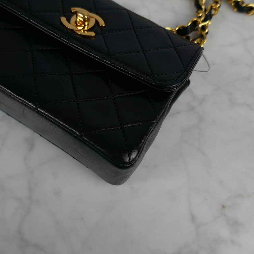 Chanel Mini Flap, Black and Gold